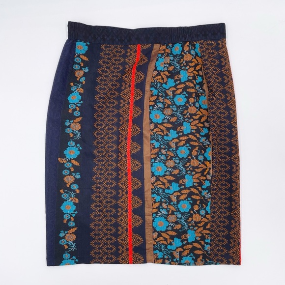 Anthropologie Dolan Left Coast Collection Jacquard Skirt Mixed Print Size Small - Picture 5 of 11